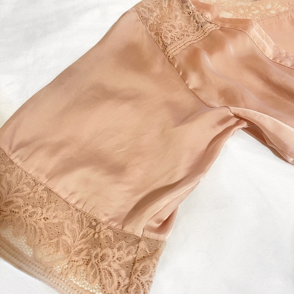Blush Pink Satin Robe - Picture 2 of 4